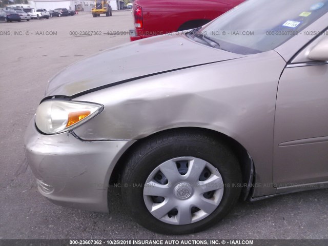 4T1BE32K12U068213 - 2002 TOYOTA CAMRY LE/XLE/SE TAN photo 6