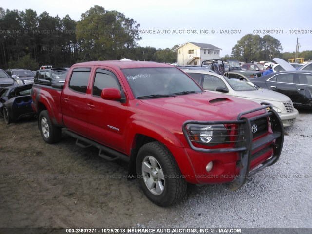 3TMMU52N38M007691 - 2008 TOYOTA TACOMA DOUBLE CAB LONG BED RED photo 1