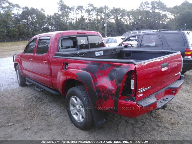 3TMMU52N38M007691 - 2008 TOYOTA TACOMA DOUBLE CAB LONG BED RED photo 3