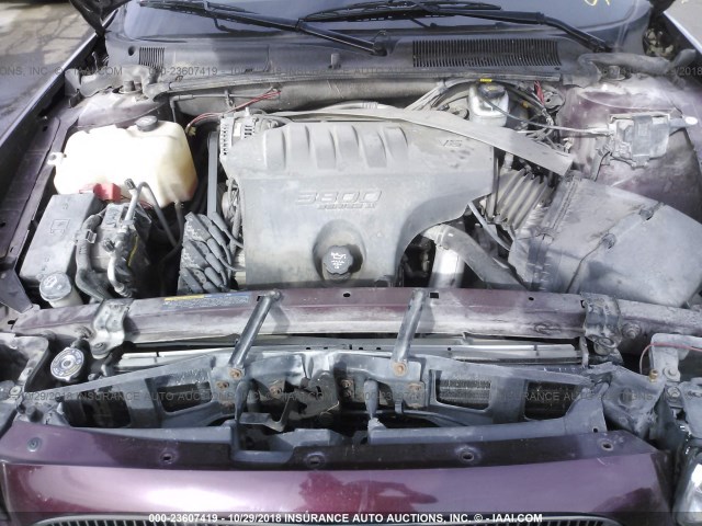 1G4HR54K144124239 - 2004 BUICK LESABRE LIMITED PURPLE photo 10