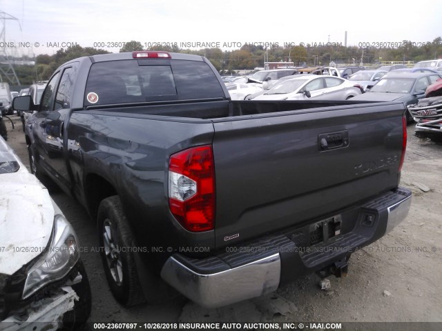 5TFRY5F16EX170004 - 2014 TOYOTA TUNDRA DOUBLE CAB SR/SR5 GRAY photo 3