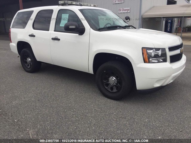 1GNLC2E09ER174538 - 2014 CHEVROLET TAHOE POLICE WHITE photo 1