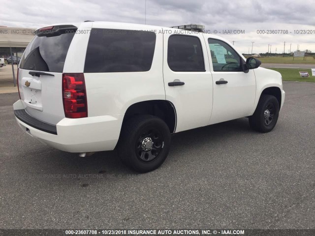 1GNLC2E09ER174538 - 2014 CHEVROLET TAHOE POLICE WHITE photo 4