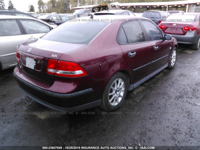 YS3FB49S931039676 - 2003 SAAB 9-3 LINEAR MAROON photo 4