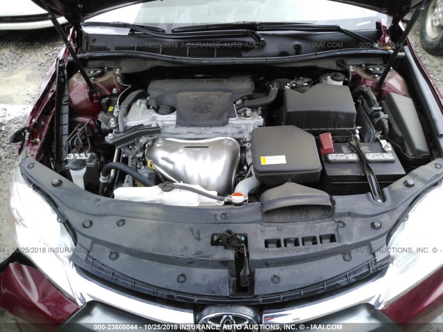4T1BF1FK7GU552485 - 2016 TOYOTA CAMRY LE/XLE/SE/XSE BURGUNDY photo 10