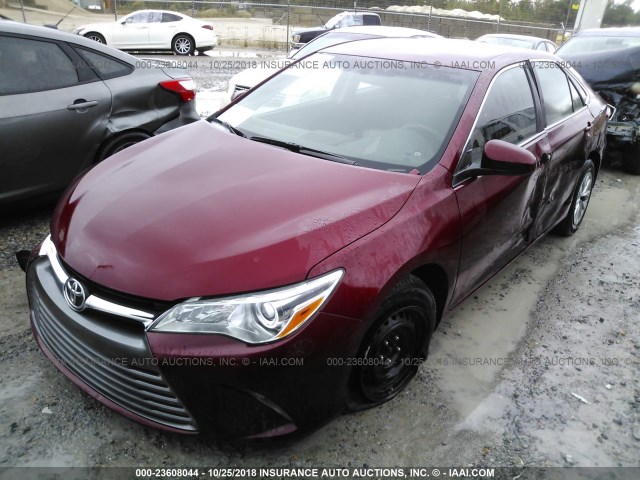 4T1BF1FK7GU552485 - 2016 TOYOTA CAMRY LE/XLE/SE/XSE BURGUNDY photo 2