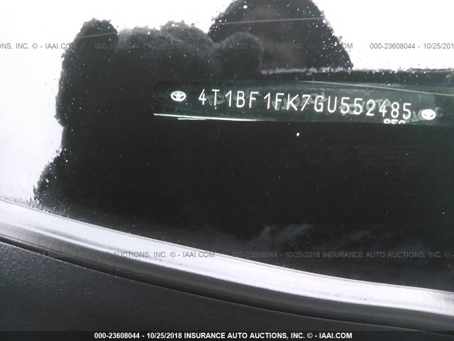 4T1BF1FK7GU552485 - 2016 TOYOTA CAMRY LE/XLE/SE/XSE BURGUNDY photo 9