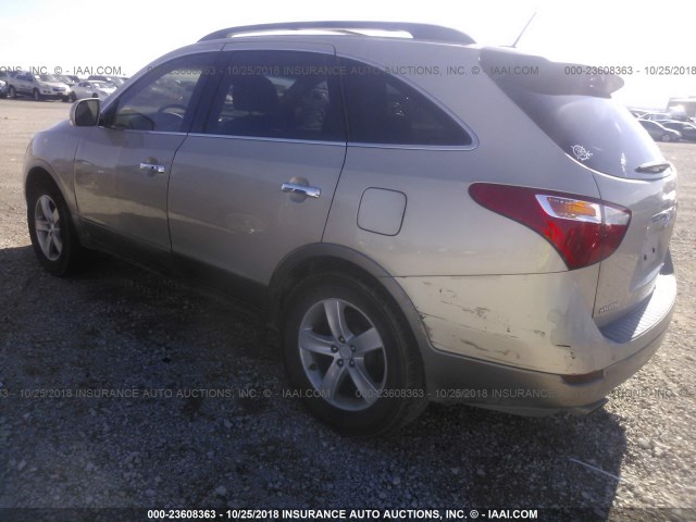 KM8NU13C88U032555 - 2008 HYUNDAI VERACRUZ GLS/SE/LIMITED BEIGE photo 3