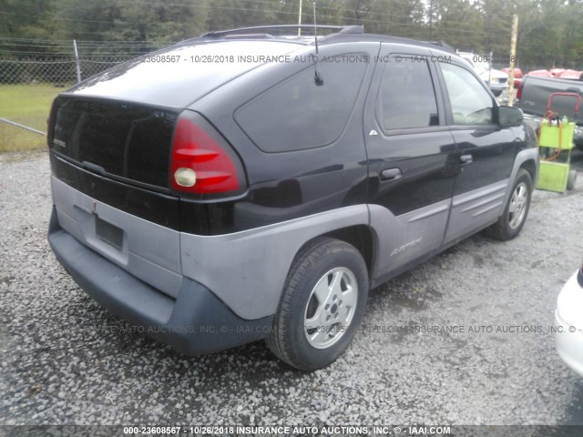 3G7DA03E11S516804 - 2001 PONTIAC AZTEK BLACK photo 4