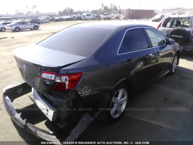 4T1BF1FK8CU162232 - 2012 TOYOTA CAMRY SE/LE/XLE GRAY photo 4