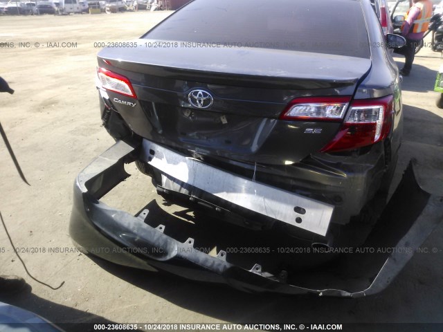 4T1BF1FK8CU162232 - 2012 TOYOTA CAMRY SE/LE/XLE GRAY photo 6