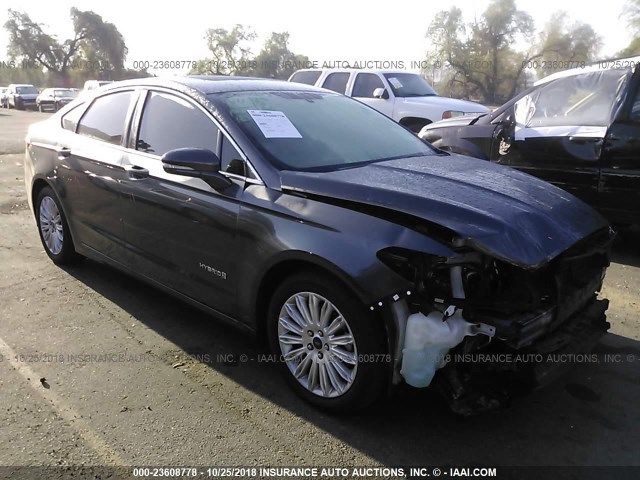 3FA6P0LU4GR385115 - 2016 FORD FUSION SE HYBRID GRAY photo 1