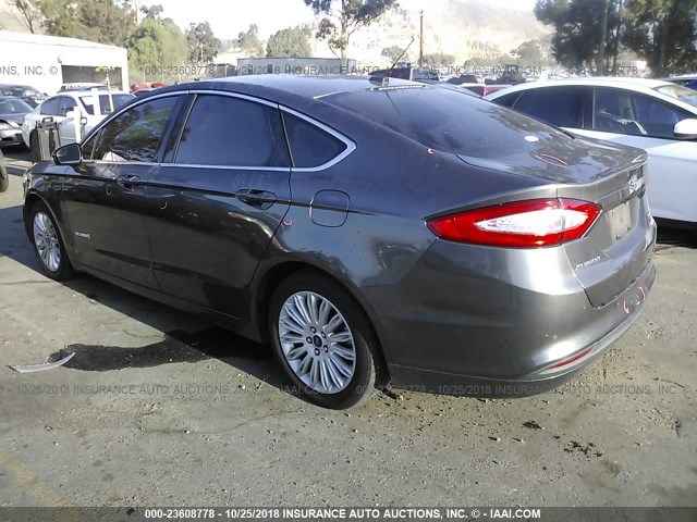 3FA6P0LU4GR385115 - 2016 FORD FUSION SE HYBRID GRAY photo 3