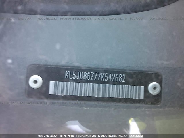 KL5JD86Z77K542682 - 2007 SUZUKI FORENZA CONVENIENCE/POPULAR BLACK photo 9