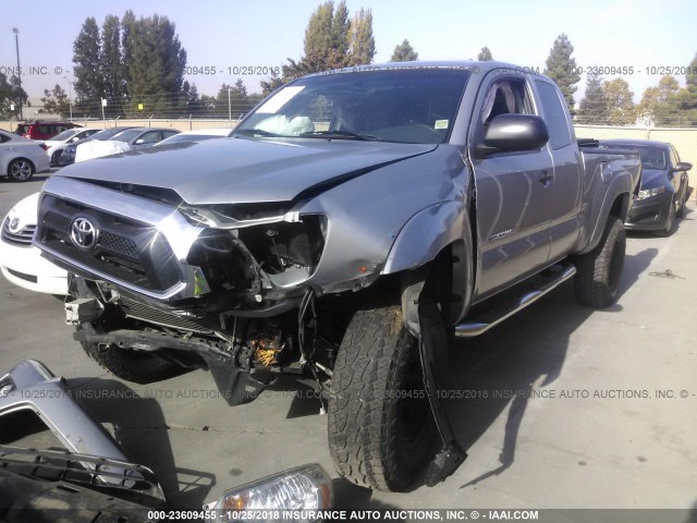 5TFTU4GN0EX059512 - 2014 TOYOTA TACOMA PRERUNNER ACCESS CAB SILVER photo 2