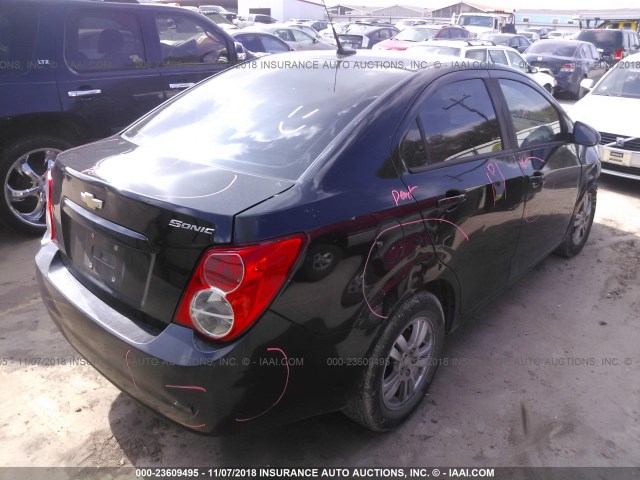 1G1JA5SH9C4174253 - 2012 CHEVROLET SONIC LS 黑色 照片 4