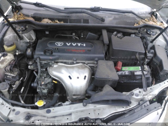 4T1BE46K48U759048 - 2008 TOYOTA CAMRY CE/LE/XLE/SE SILVER photo 10