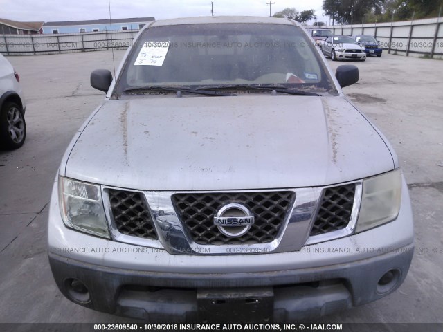 1N6BD06T25C452968 - 2005 NISSAN FRONTIER KING CAB XE SILVER photo 6