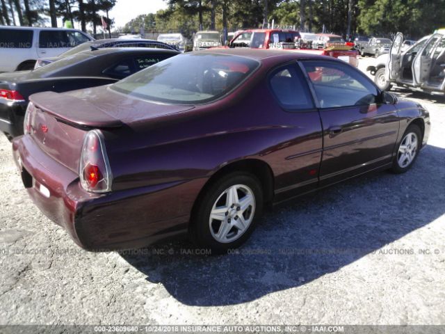 2G1WX15K729199006 - 2002 CHEVROLET MONTE CARLO SS იასამნისფერი ფოტო 4