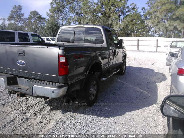 1FTWX31R28EA47002 - 2008 FORD F350 SRW SUPER DUTY Pewter photo 4