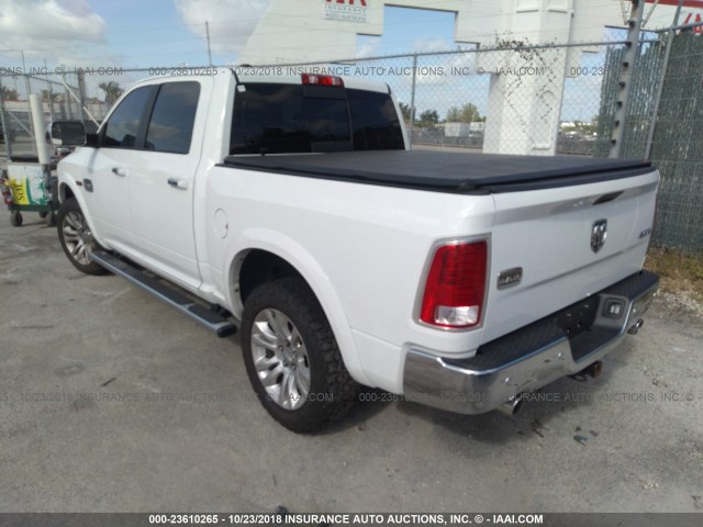 1C6RR7PM5GS114595 - 2016 RAM 1500 LONGHORN WHITE photo 3