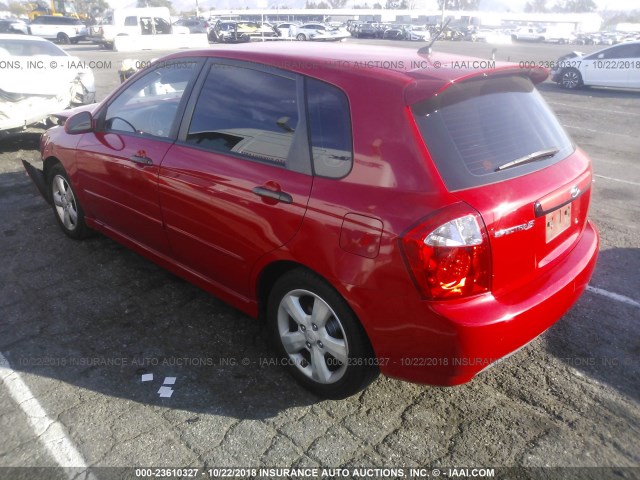 KNAFE162085022392 - 2008 KIA SPECTRA5 5 SX RED photo 3