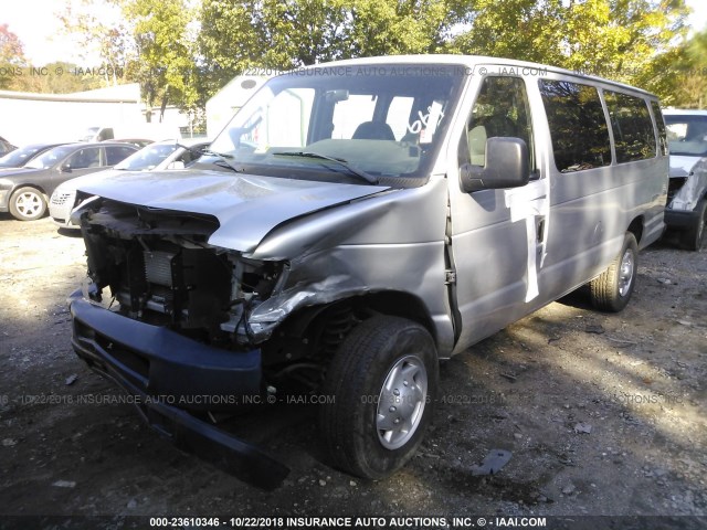 1FBSS3BL3CDB10182 - 2012 FORD ECONOLINE E350 SUPER DUTY WAGON SILVER photo 2