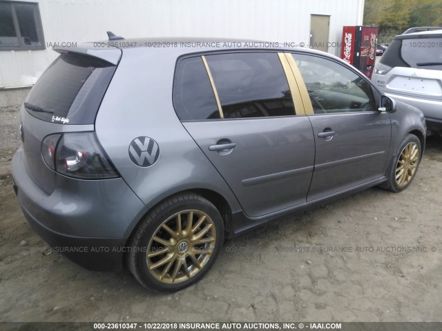 WVWGV71K27W223303 - 2007 VOLKSWAGEN NEW GTI GRAY photo 4