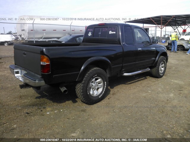 4TASM92N9XZ486349 - 1999 TOYOTA TACOMA XTRACAB PRERUNNER შავი ფოტო 4