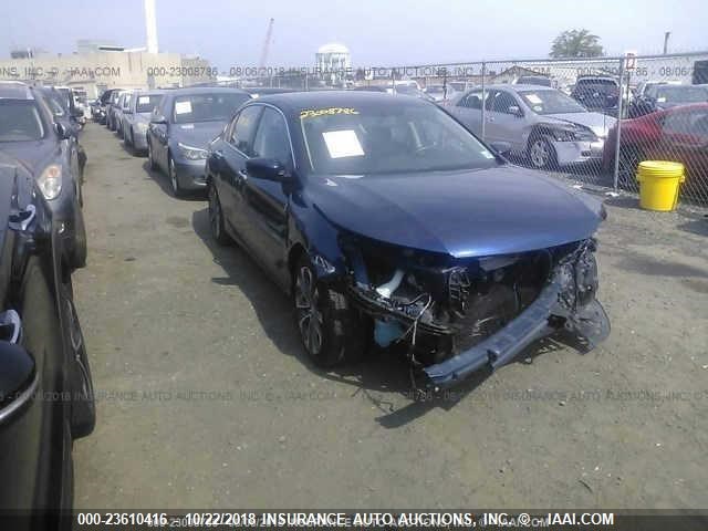 1HGCR2F56FA265530 - 2015 HONDA ACCORD SPORT BLUE photo 1