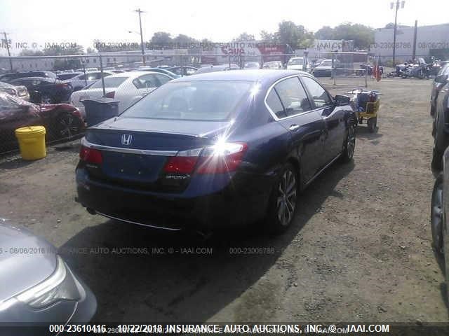 1HGCR2F56FA265530 - 2015 HONDA ACCORD SPORT BLUE photo 4