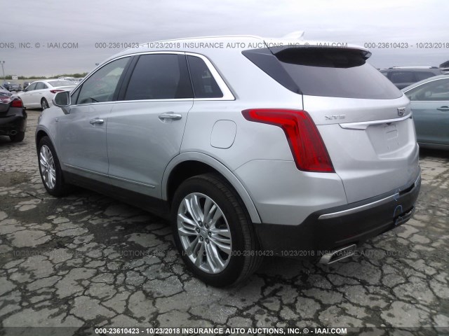 1GYKNERS4KZ121120 - 2019 CADILLAC XT5 PREMIUM LUXURY SILVER photo 3