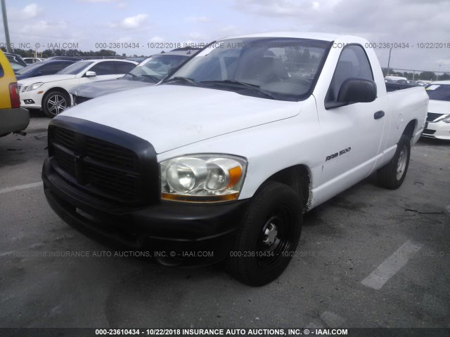 1D7HA16K16J210498 - 2006 DODGE RAM 1500 ST WHITE photo 2