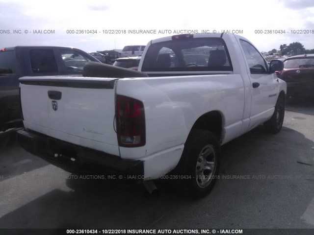 1D7HA16K16J210498 - 2006 DODGE RAM 1500 ST WHITE photo 4