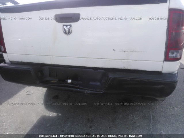 1D7HA16K16J210498 - 2006 DODGE RAM 1500 ST WHITE photo 6