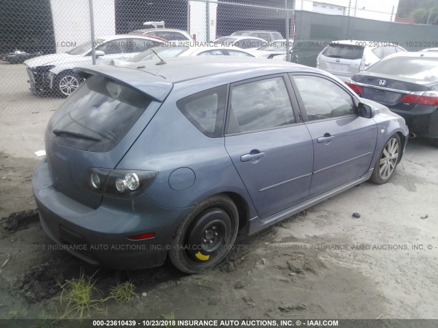 JM1BK34M071694887 - 2007 MAZDA SPEED 3 BLUE photo 4