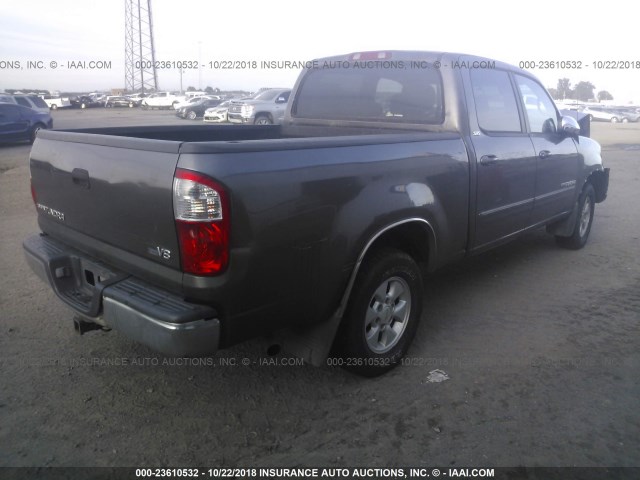 5TBET341X6S529195 - 2006 TOYOTA TUNDRA DOUBLE CAB SR5 GRAY photo 4