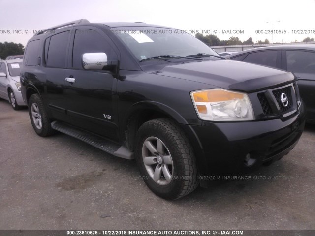 5N1AA08D58N607661 - 2008 NISSAN ARMADA SE/LE BLACK photo 1