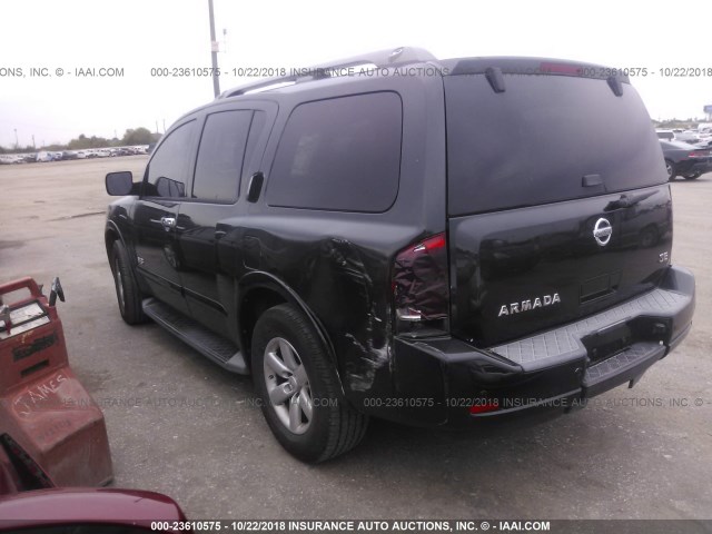 5N1AA08D58N607661 - 2008 NISSAN ARMADA SE/LE BLACK photo 3