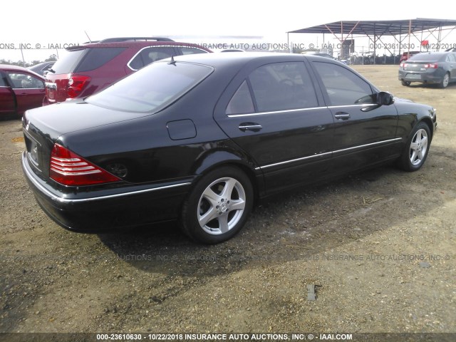 WDBNG70JX4A415506 - 2004 MERCEDES-BENZ S 430 BLACK photo 4