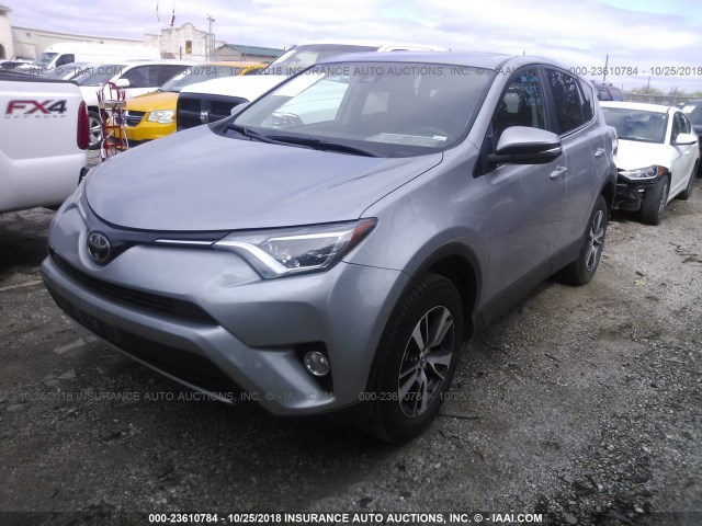 2T3RFREV6JW748974 - 2018 TOYOTA RAV4 ADVENTURE/XLE SILVER photo 2