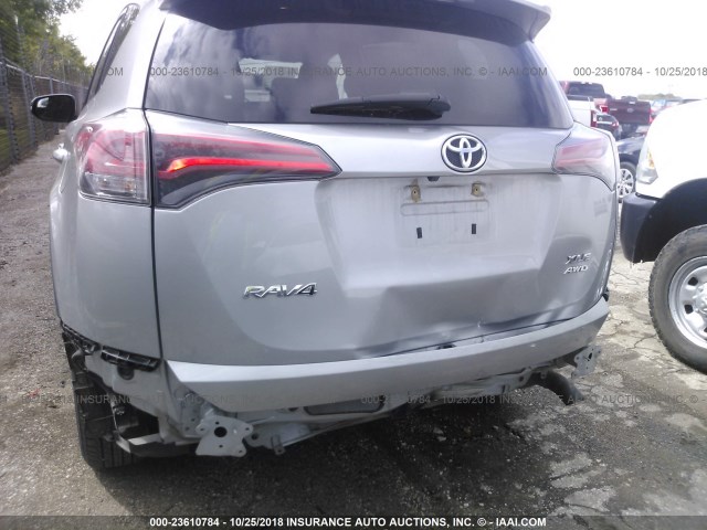 2T3RFREV6JW748974 - 2018 TOYOTA RAV4 ADVENTURE/XLE SILVER photo 6