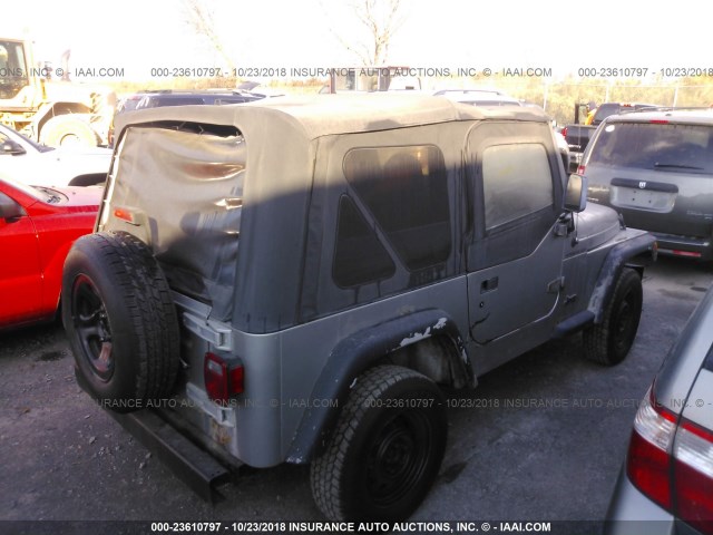 1J4FA29P32P701414 - 2002 JEEP WRANGLER / TJ SE GRAY photo 4