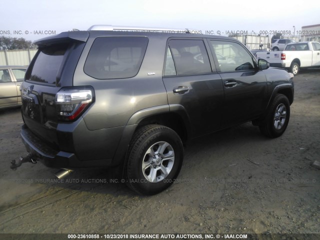 JTEBU5JR6G5342827 - 2016 TOYOTA 4RUNNER SR5 PREM/LTDL/TRAIL/TRD GRAY photo 4