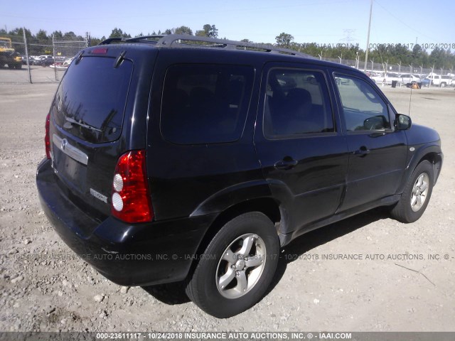 4F2CZ94155KM29916 - 2005 MAZDA TRIBUTE S BLACK photo 4