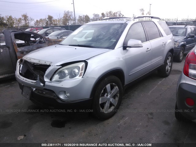 1GKEV33D09J100117 - 2009 GMC ACADIA SLT-2 SILVER photo 2