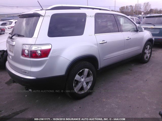 1GKEV33D09J100117 - 2009 GMC ACADIA SLT-2 SILVER photo 4