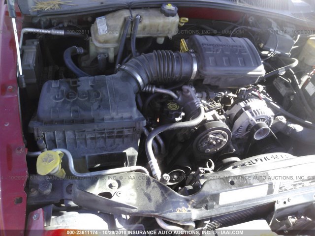 1J4GK48K63W682352 - 2003 JEEP LIBERTY SPORT/FREEDOM წითელი ფოტო 10