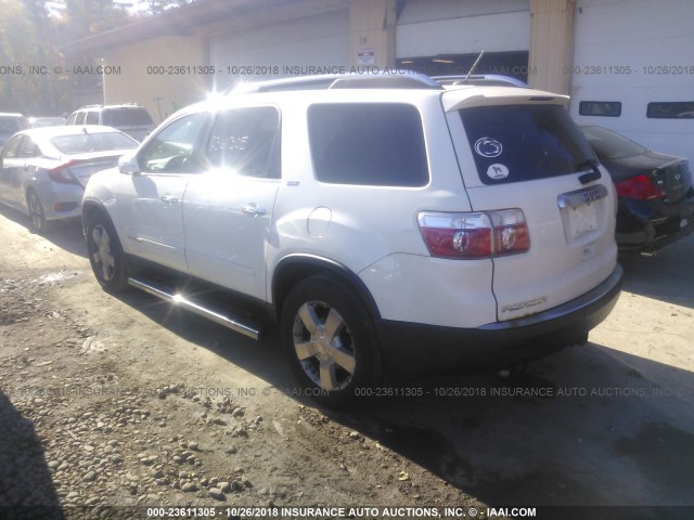 1GKEV337X7J104389 - 2007 GMC ACADIA SLT-2 WHITE photo 3