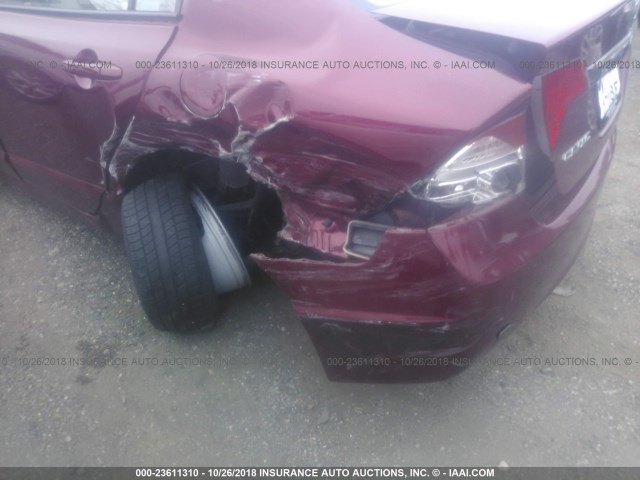 1HGFA16959L000947 - 2009 HONDA CIVIC EXL 红色 照片 6